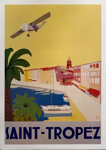 Affiche Saint Tropez Chomel 50x70 cm pour décoration murale de salon