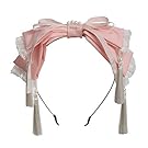GRACEART Lolita Big Bowknot Lace Hairband Pink Headband (Style-01)