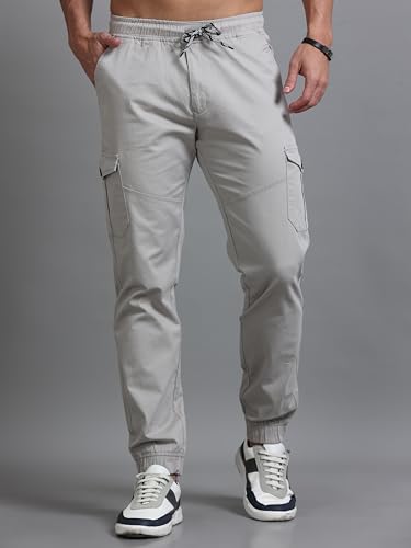 Image of U.S. Pitchers Mens Twill Laffer Cargo Joggers I 6 Pocket Utility Pants I Stylish Comfort Fit I 12 Colors I Sizes 30 to 38
