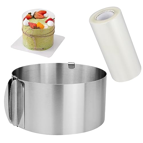 Adjustable Cake Ring with Collar, 6-12 Inch