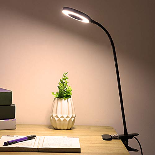 Luce ad anello da scrivania per la cura degli occhi LED per trucco e tatuaggio Luce da lettura a clip per studiare e lavorare perfetta per nail art e extension per ciglia