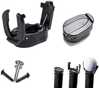 FINGER TEN Golf Ball Pick Up Retriever Tool for Putter Grabber Sucker 4 Pack Foldable Mini Balls Plastic Claw Saver Upper Accessories Black for Men Women Golfer (4 Pack)