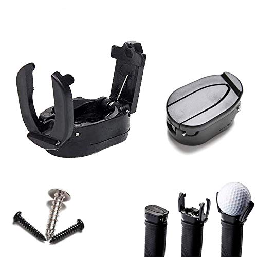FINGER TEN Golf Ball Picker Upper for Putter Grip Grabber Sucker Value 2/4 Pack, Mini Balls Plastic Claw Saver Upper Accessories Black for Men Women Golfer (2 Pack)