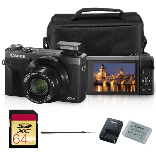 Image of Canon PowerShot G7 X Mark III Camera (Graphite Limited Edition) Bundle | Anniversary Edition | For Vlogging & Travel + 64GB Memory Card + Camera Bag (7563C016)