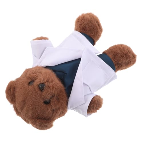 Imagen de CORHAD Oso de Peluche Médico para Estudiantes de Medicina Juguete Enfermera Suave y Lavable Regalo de Graduación y Fiesta de Cumpleaños Oso Médico de Felpa para Decoración Escolar Marrón