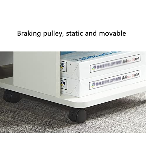 Printer Desktop Stand Printer Stand Office Bureau Lower Wheel Printer Huis Zwaar Duty Mobile Copier Stand A4 Bestandsopslagrek Mobiele printerstandaard (Color : A) - Image 5