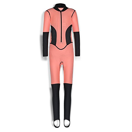 Girls One Piece Rash Guard Swimsuits Kids Long Sleeves Sunsuit Swimwear Sets 3T Orange