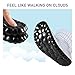 VivoFoot 2 Pair Foam Insoles, 4D Cloud Soles, Anti-Fatigue Pain Relief Work Sports Running Comfort Shoe Inserts, Trim to Fit Replacement Pads for Men Women (Women 5-9, Black)