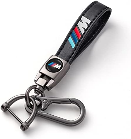 Leather Car Keychain, Car Keyring for Men with, Key Chain for Men Women, Key Fob Keyring Family Present, Car Accessories