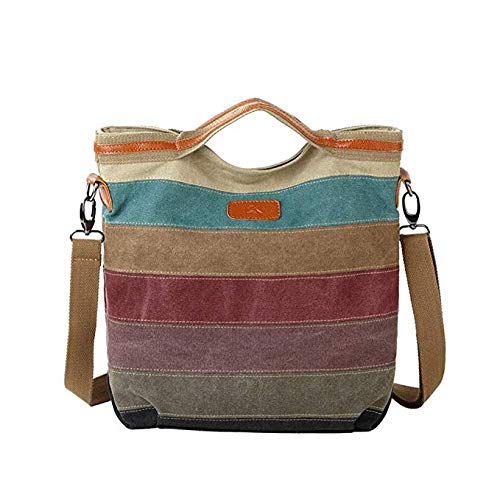 Sac à bandoulière en toile bicolore pour femme, un sac à main diagonal