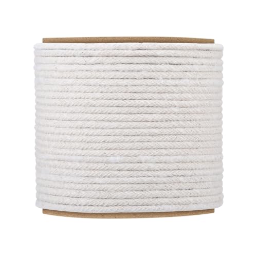 VitalCozy 0.12 Inch x 10.4 yd Cotton Piping Cord Natural Cording for Sewing Cotton Cord for Upholstery Pillows Welting Applications