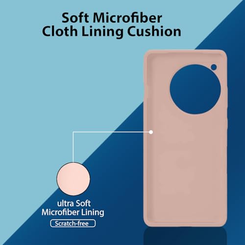 Image of LIRAMARK Liquid Silicone Soft Back Cover Case for OnePlus 12R 5G (Pink)