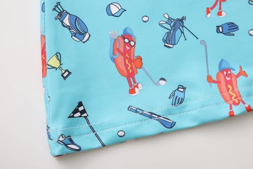 Hand-Drawn Print Couples Golf Polo