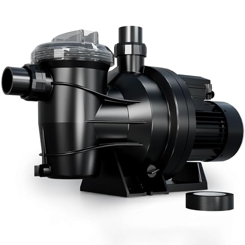 FOTING In/Above Ground Pool Pump 4500 GPH Self Primming (Single Speed 1HP 115V) 1.5inch Adapters