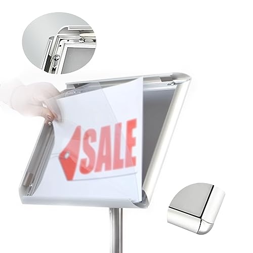 Support d'affiche réglable avec base ronde robuste pour panneau de 44,5cm