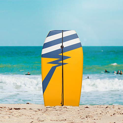 image for Kintness 37 inch Body Board with Wrist Leash, EPS Core, and Slick Bott