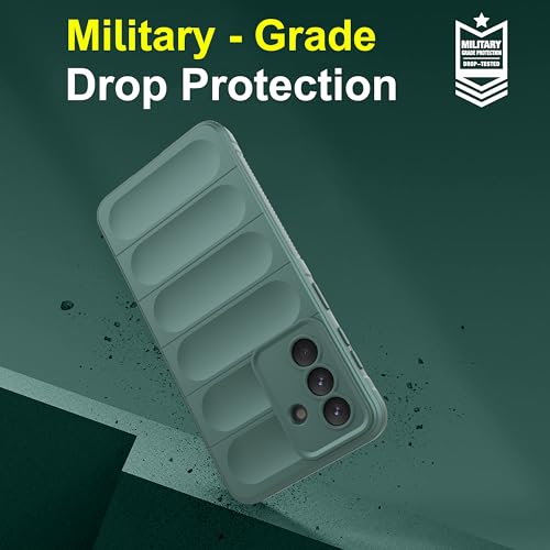 Image of Zapcase Back Case Cover for Samsung Galaxy A57 5G | Compatible for Samsung Galaxy A57 5G Back Cover | Liquid Silicon Magic Case with Camera Protection | Dark Green