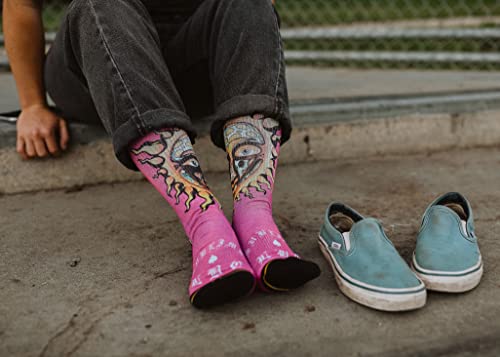 MERGE4 Sublime Sun Pink Womens Crew Socks Official Sublime Band Music Compression Ultra Comfy Cute Pink4