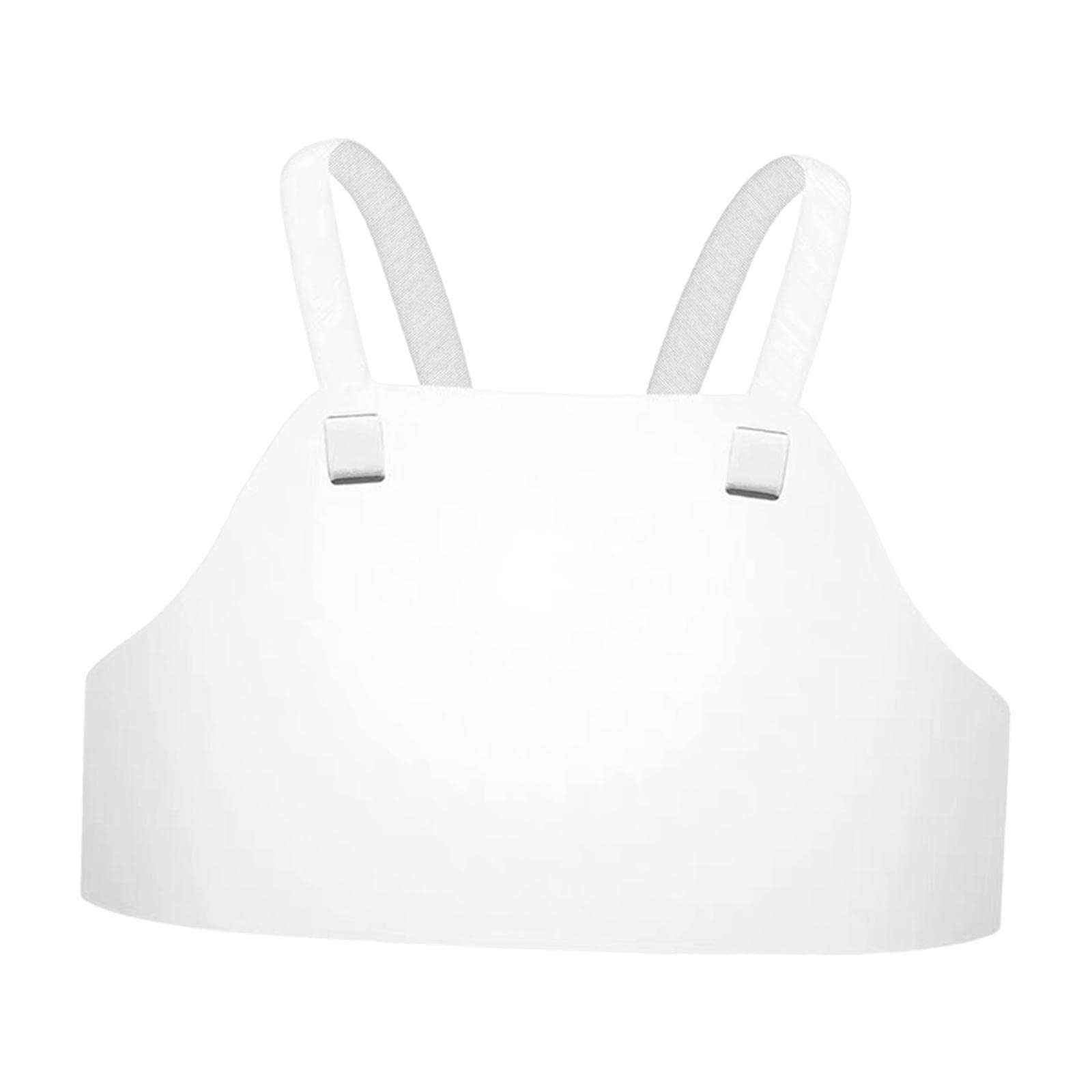 Protettore per il seno pesante pugilato karate scherma sport petto guardia donna XS 83-85 cm bianco