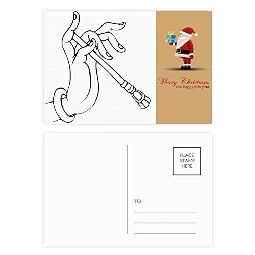 Cartes postales bouddhistes Père Noël : lot de 20 cartes originales de vœux zen