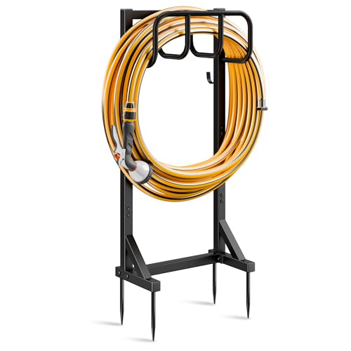 Garden Hose Holder Stand, Freestanding Heavy Duty Metal Hose Holder