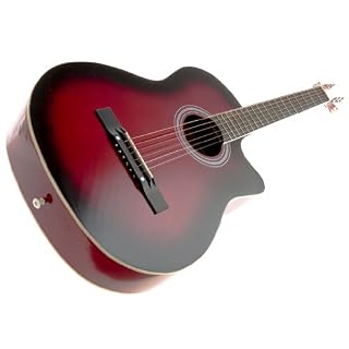 fièvre 3/4 96,5 cm Guitare acoustique Pan coupé 3/4 Redburst – Image 4
