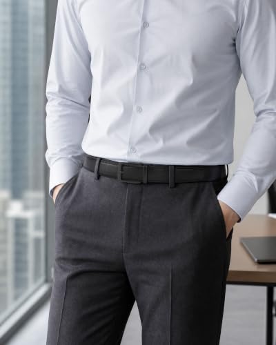 Image of CHAOREN Click Belt Men - 1 3 /8 inch Leather Ratchet Belt for Dress Casual