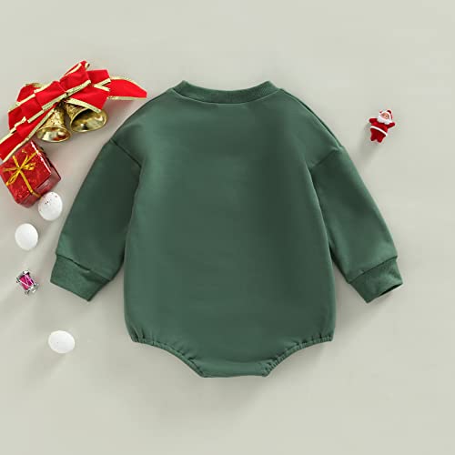 My First Christmas Baby Boy Girl Outfit Merry Christmas Sweatshirt Romper Oversized Long Sleeve Sweater Bubble Romper4
