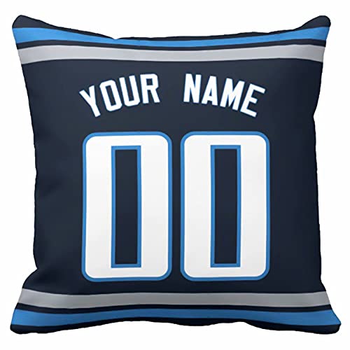 Image of ANTKING Throw Pillow 2 Pack with Custom Name and Number Personalized Gift for Men Women Boys