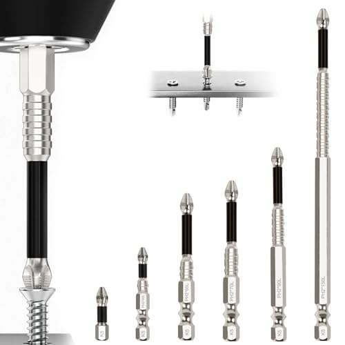 High-Magnetic Screwdriver Drill Bit Set,K5 Impact Resistant Non Slip Bit,Anti Slip Bits,Anti-Slip Magnetic Electric Screwdriver Set,Electric Precision Screwdriver Set