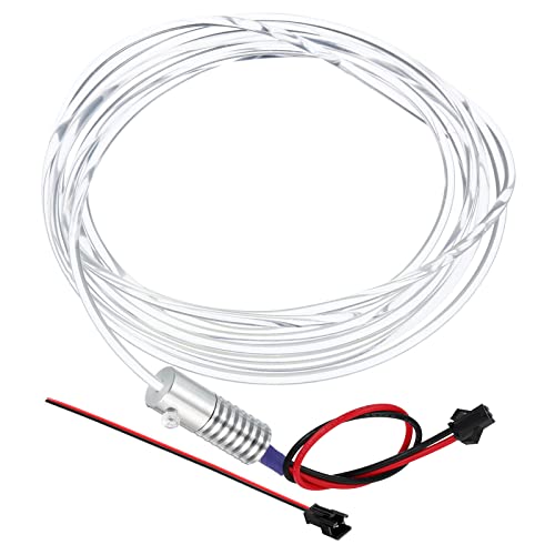 Image of PATIKIL 3mm 3.0m PMMA Side Glow Fiber Optic Cable Kit, with LED Aluminum Illuminator 12V 1.5W Guide Light Source Decoration for Home DIY Lighting, Purple