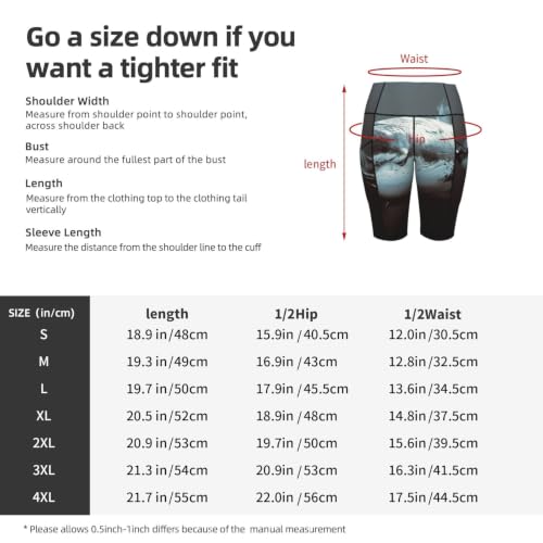 Short de cyclisme doux extensible pour yoga et gym imprimé requin