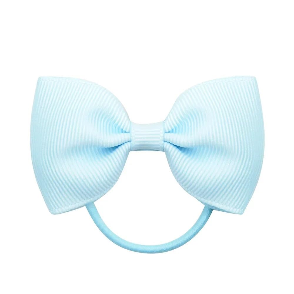 LATEAU Ribbon Bows 2.75 Inch Small Ribbon Bows With Elastic Hair Bands For Girls Bowknot Ropes Ties(18)