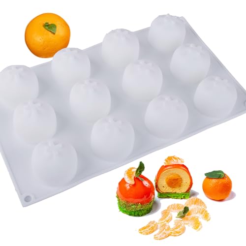OCPO KITCHEN Orange Silicone Mold for Baking Mousse Cake, Candy,