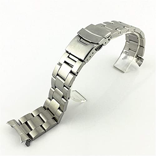 Bracelet en métal à extrémité courbe pour montre 20 mm et 22 mm au bureau ou en soirée