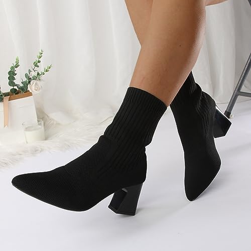 Botas de mujer cómodas contra el cansancio con tacón grueso estable 5