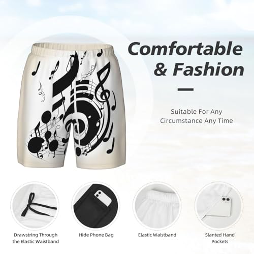Short de bain pour homme en polyester avec doublure de compression - 5