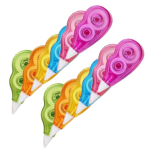 Operitacx 12個 修正テープ 学生用 携帯便利 ポータブルテープ 文房具 かわいい 大容量 学校 オフィス 家用 ランダムカラー ランダムカラー