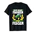 Bauer Traktor Landwirt Kind Echte Helden Fahren Gelbe Felgen T-Shirt