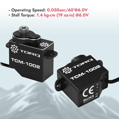 Image of Helidirect TORQ 9g Mini-Z-Car Micro Programmable RC Servo - High Speed Titanium Gear Micro Digital Coreless Servo with Aluminium Case for 1 /28 Scale RC Drift Car, Racing Cars Upgrade Parts (TCM-1002)