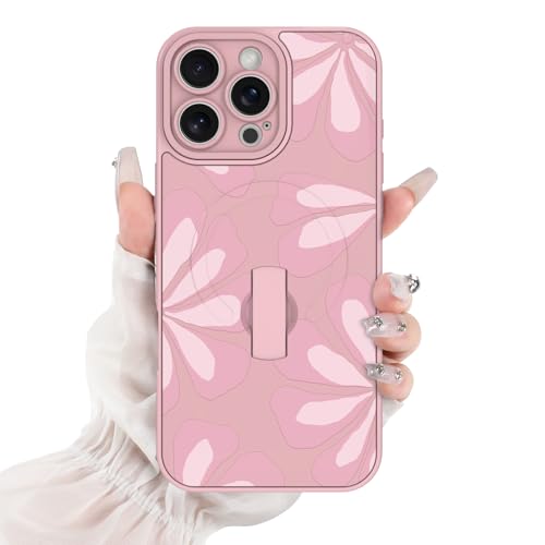 Coque iPhone 16 Pro anti-rayures motif floral compatible chargeur sans fil MagSafe