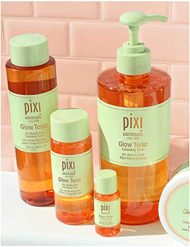 Pixi Glow Tonic met Aloë Vera en Ginseng Oxygenating. Exfoliating Face Glow tonic 250ml - Afbeelding 3