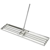 GreatBuddy Lawn Leveling Rake 30'' x 10', Heavy-Duty Stainless Steel Lawn Leveling Tool for Lawn, Soil, Sand, 78'' Extra Long Handle, Ideal for Yard, Garden