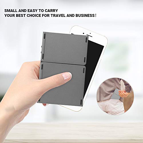 Achort Foldable Bluetooth Keyboard, Tri- Folding Portable Wireless Keyboard With Touchpad, Usb Rechargable Bt Wireless Keyboard For Android, Windows System Laptop Tablet Smartphone Device(Gray) #TOP1