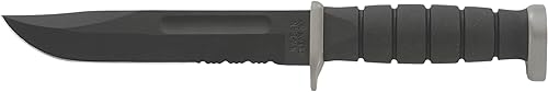 Ka-Bar 1281, D2 Cuchillo de lucha/utilidad, dentado, funda de cordura negra