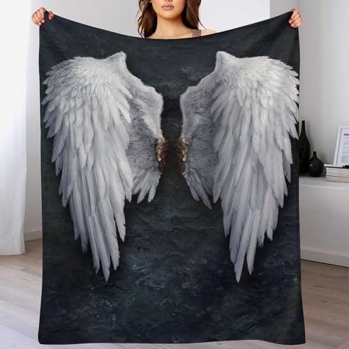 Couverture en flanelle ailes d'ange douce sans boulochage - 4