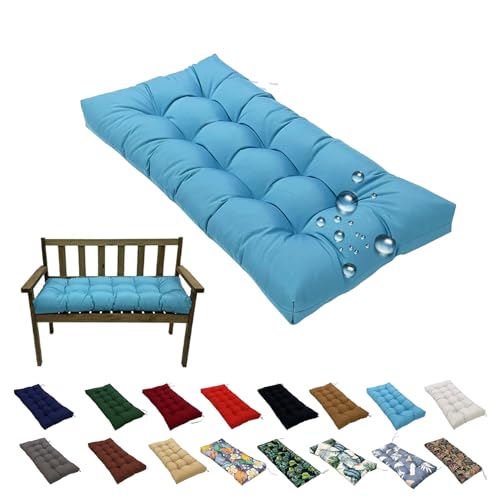 Coussin imperméable extérieur bleu fini le banc inconfortable - 2