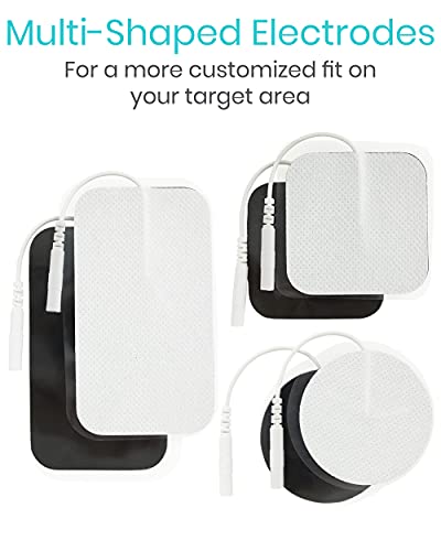 Vive Tens Unit Muscle Stimulator- Stim Machine With Self Sticking Electrodes Pads, Massager For Upper & Lower Back, Sciatica, Neck Pain Relief, Electric Shock Therapy For Muscles & Pain Management #TOP4