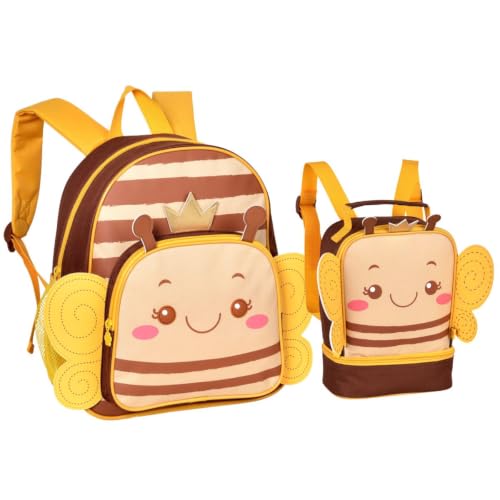 Kit Mochila e Lancheira de Creche Infantil Pets (Amarelo)
