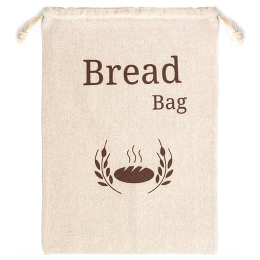 New Living - 100% algodón de lino orgánico | Bolsa de pan extra grande | 1 bolsa de pan reutilizable | Bolsa de almacenamiento de alimentos | 44 x 35 cm | Bolsa ecológica para pan
